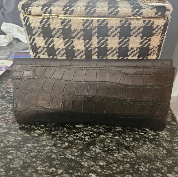 Titti Dell’Acqua X Maxima Black Alligator Leather Clutch Vintage 1990s - Picture 2 of 8